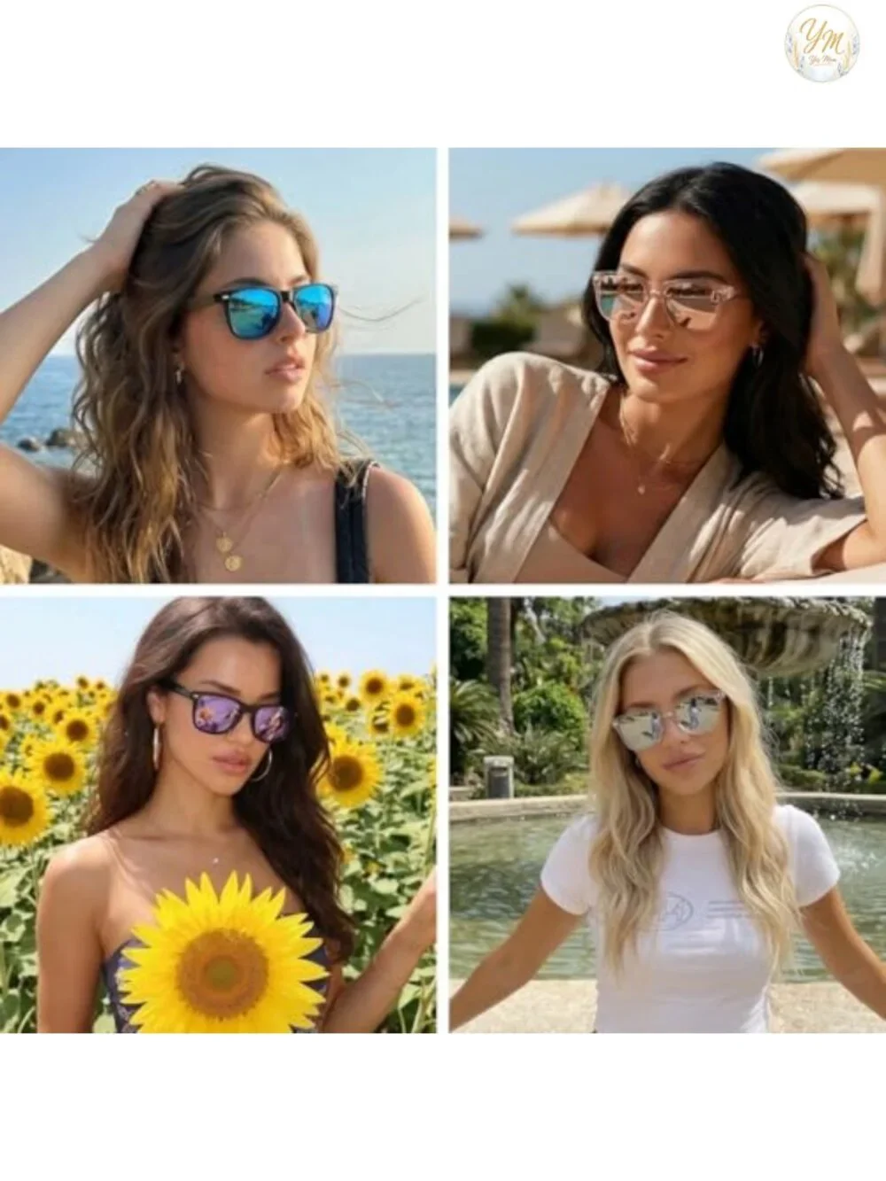 Polarized Sunglasses UV400 Protection Mirrored Lens Classic Frame Square